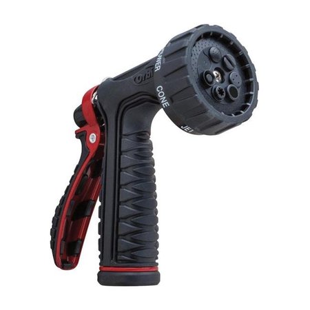 ORBIT IRRIGATION Orbit Irrigation 7803513 7 Pattern Metal Hose Nozzle with Rear Trigger Control; Black & Red 7803513